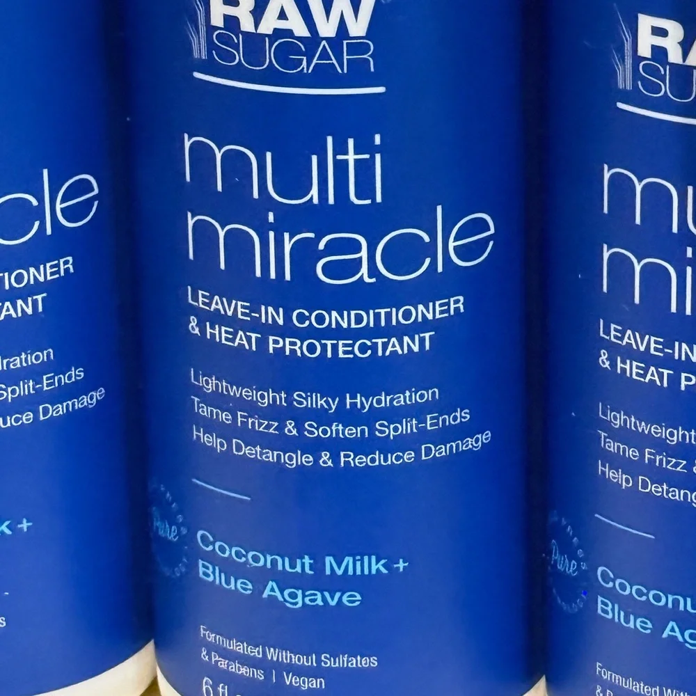 4-x Raw Sugar Multi Miracle Leave‎ In Conditioner
